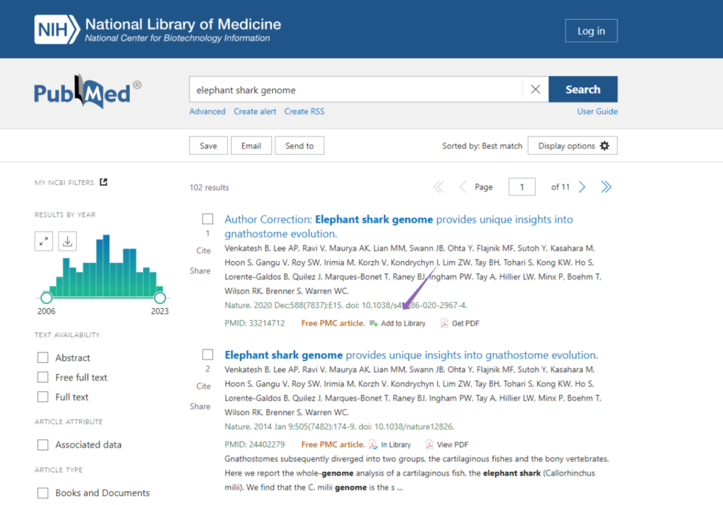 Screenshot showing how easy it is to add research articles to Papers using the Papers Browser Extension.