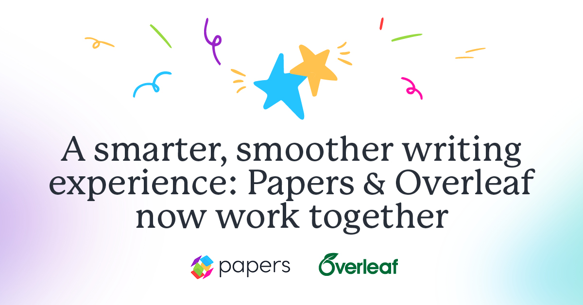 Papers and Overleaf now work together